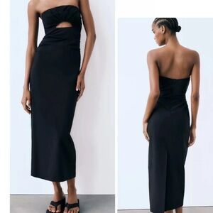 ZARA Midi Cut Out Dress 8342/220 Wedding Party Valentine’s Day Anniversary